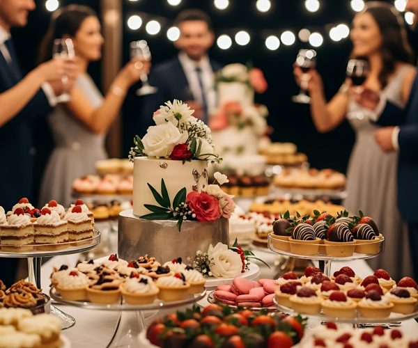 Wedding reception with treats